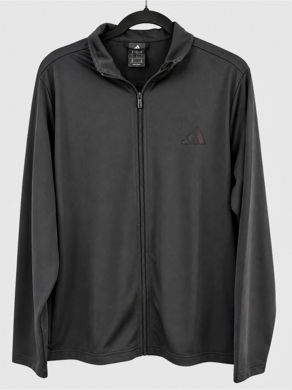 adidas Men's Tricot Full Zip Track Jacket - Black L
